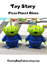 Toy Story Pizza Planet Alien Fondant Figures Video Games Birthday Toy Story Baby Cupcake Toppers