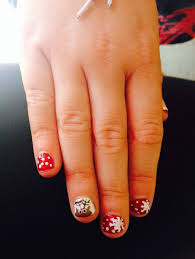 Kids Christmas Nails Rudolph And Snowflakes Kids Nail Designs Trendy Nails Pink Nail Designs