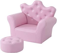 Looking for a good deal on armchair pink? Homcom Children Kids Sofa Set Armchair Chair Seat With Free Footstool Pu Leather Pink Amazon Co Uk Home Kitchen