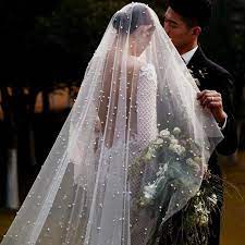 Shop wedding dress pearls at affordable prices from best wedding dress pearls store milanoo.com. Buy Cover Face Pearl Veil 3 Meters White Bride Vintage Veil Wedding Accessories At Affordable Prices Price 21 Usd Free Shipping Real Reviews With Photos Joom