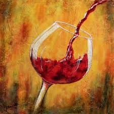 Red Wine By Barbara Janecka Wine Painting Wine Art Wine Glass Art