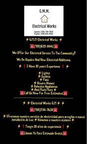 Do electricians do free estimates. Gmm Electrical Works Home Facebook