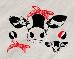 Download Cow Head With Bandana Svg Digitanza