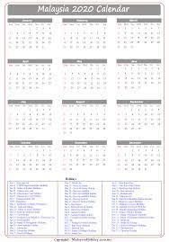 Independence day on 31 august. Malaysia Public Holidays 2020 Malaysia Calendar 2020