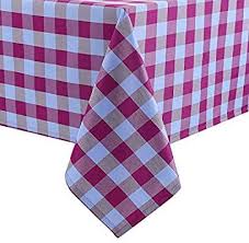 Amazon Com Hiasan 60 X 120 Inch Checkered Tablecloth Rectangle Stain Resistant Spillproof And Wash In 2020 Checkered Tablecloth Picnic Table Covers Outdoor Picnics