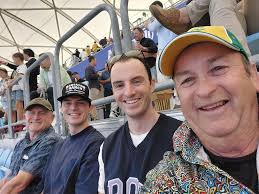 Caught up with Nick Logan at the Wallabies v Los Pumas Rugby Test Match in  Sydney. The other 2 young lads were Charlie Maher's nephews. Had a great  day with great company