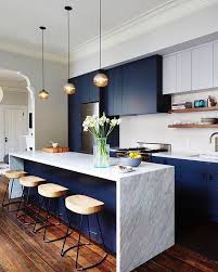 The Perfect Royal Blue Gorgeous Kitchen Nicole Franzen Interiors Kitchen Marble Royal Myinterior I Kitchen Interior Kitchen Design Modern Kitchen