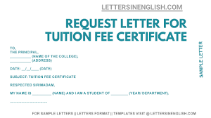 Most businesses dread the process of collecting payment on delinquent customer accounts. Request Letter For Tuition Fee Certificate Sample Letter Regarding Tuition Fee Certificate Letters In English