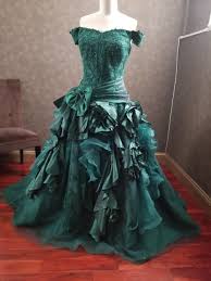 Black And Green Wedding Dress Green Wedding Dress Green Wedding Dresses Victorian Wedding Dress Wedding Dresses Unique
