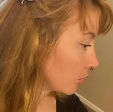 Silver Titanium Layered Clicker. Layered Septum Clicker. Layered Conch  Clicker. Layered Daith Clicker. 16G