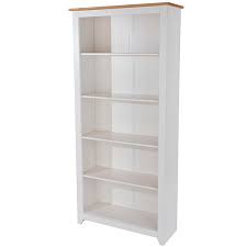 I love red and despite how i've tried to eliminate a lot of it from our house, red was the color for. Capri Pine White Painted Tall Bookcase With 5 Shelves Freemans