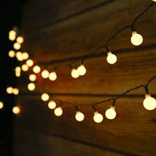 These outdoor solar string lights by greenclick consist of 30 warm light lanterns displayed on a 22ft (6m) cord. Solar String Lights Outdoor Waterproof 50 Led Solar Powered Garden Lights Warm White For Garden Patio Tomshine Amazon Co Uk Lighting