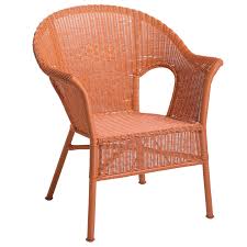 Casbah Stacking Chair Orange Outdoor Wicker Furniture Colorful Outdoor Furniture Rattan Outdoor Furniture