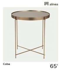 Alinea Coba Table Basse En Metal Coloris Dore Avec Plateau Miroir H45cm Meubles Salon Tables Basses Et D Appo Table Basse Plateau Miroir Mobilier De Salon