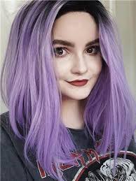 If you want hues of lavender, lilac, mauve, grey, denim, etc., that belong to the pastel color spectrum, your hair should be as light as possible. Short Black To Purple Ombre Bob Synthetic Lace Front Wig Fashionlovehunter