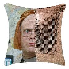 Reversible Sequin Sequin Dwight Pillow The Office Dwight Sequin Pillow New  Arrivals