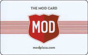 Send up to $1,000 with the suggestion to use it at mod pizza. Gift Card Mod Pizza Restaurants United States Of America Mod Pizza Col Us R Mod 001