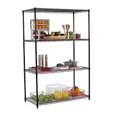4 tier steel wire shelving unit (48