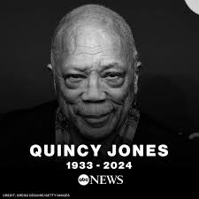 BREAKING NEWS! Legend music producer, composer Quincy Jones's has died. 💔  His legacy ranged from producing Michael Jackson's 'Thriller' to writing  prize-winning film and TV scores, he was 91. The iconic music