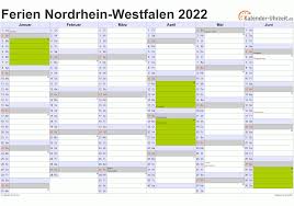 Abenteuerlich, erfrischend, interaktiv und tierisch abwechslungsreich: Ferien Nordrhein Westfalen 2022 Ferienkalender Zum Ausdrucken