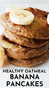 These Banana Oatmeal Pancakes Are The Best Use A Ripe Banana And Oats And Leave Banana Oatmeal Pancakes Banana Pancakes Healthy Banana Pancakes Recipe Healthy