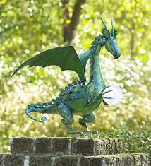 Green dragon statue