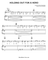 Hero i'm holding out for a hero 'til the morning light he's gotta be sure, and it's gotta be soon and he's gotta be larger than life #bonnietyler #holdingoutforahero #officialmusicvideo #hd #remastered. Holding Out For A Hero Sheet Music Bonnie Tyler Sheetmusic Free Com