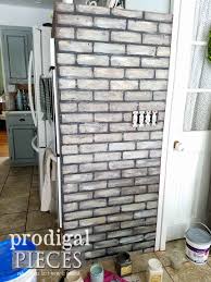 I decided to add a brick wall section in the design studio for photographing furniture and i wanted it to look old. Diy Faux Brick Tutorial Budget Decor Prodigal Pieces
