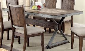 Coaster Furniture Beckett Dining Table Metal Dining Room Brown Dining Table Traditional Dining Room Sets