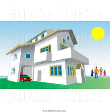 Choose any clipart that best suits your projects, presentations or other design work. Avenue Clipart Of A Happy Family Outside Their Costal Home By Toonster 1277