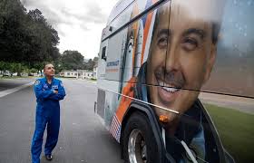 Astronaut Jose Hernandez is honored with a new bus wrap