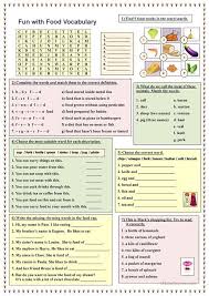 Identify The Tenses Then Match Them With The Correct Description Fun With Food Vocabulary Food Vocabulary Food Words Vocabulary