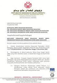 Aug 13, 2015 · pada cuti penggal kedua yang lalu, persatuan bahasa malaysia, sekolah menengah sri kdu, kota damansara telah mengadakan lawatan sambil belajar ke dewan bahasa dan pustaka, kuala lumpur. Makluman Rasmi Penangguhan Mesyuarat Perwakilan Umno Bahagian Seluruh Negara Umno