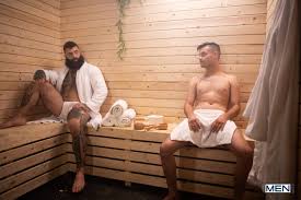 Sauna action with a twink and a bear - Markus Kage , Ryan Bailey at Fapnado