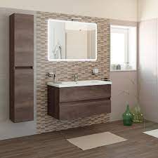 Mobile Bagno Kora Rovere Scuro L 101 Cm Prezzo Online Leroy Merlin Mobile Bagno Arredo Bagno Moderno Arredamento Bagno