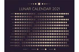 The next full moon will occur on thursday, june 24 at 2:40 p.m. Moon Calendar 2021 Lunar Phases Cycles Dates Full New And Every Pha By Tartila Thehungryjpeg Com