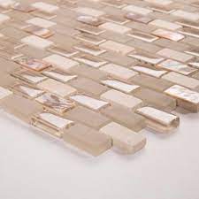 perlmutt glas und naturstein mosaik fliesen mit ziegelstein optik mt0147 mosaik fliesen bad bad mosaik mosaik fliesen kuche