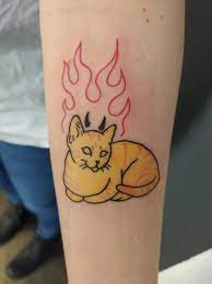 My First Tattoo Ever Just Finished Inspired By My Red Cat Behemoth Done By Littlenatix Voodoo Doll Ink Dabrowa Gornicza Poland Tattoos First Tattoo Red Cat