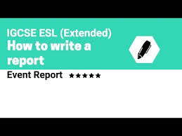 The result is an invaluable document that will determine your event's success in the iterations to come. Igcse Esl Exercise 6 Report Of An Event Extended Paper Youtube