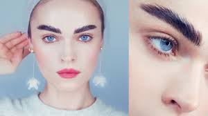 how to model brow with glue stick