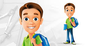 Redhead pupil animation or diy kit collection of vector. Free Vector Cartoon Characters And Illustrations