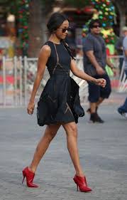 Little Black Dress With Red Shoes Fashion Clothes Style
