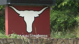 How long do the horns of texas longhorns get? University Of Texas Asks Johnson County To Change Longhorn Logo Wjhl Tri Cities News Weather