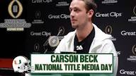 Carson Beck on Facing #1 Indiana | National Championship Media Day - YouTube