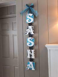 Pin By Jessica Nelson On Kid Stuff Baby Name Art Baby Crafts Decorative Letters