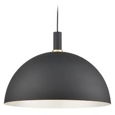 Kuzco Lighting Archibald Black Gold Pendant Light With Bowl Dome Shade 492324 Bk Gd Destination Lighting
