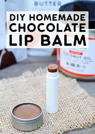 diy homemade chocolate lip balm
