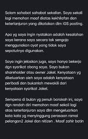 Aku merasa bersalah karena sudah menyakitimu. Taiping Zone Buat Salah Minta Maaf Rendah Sangat Ke Facebook