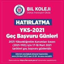 Arkadaşlar seneye sınava gireceğim ama puanlar ve sıralamalar çok değişmiş. Bil Koleji On Twitter Yks 2021 Gec Basvurularinizi 18 19 Mart Tarihleri Arasinda Yarin 18 Mart 2021 Saat 23 59 A Kadar Yapabilirsiniz Https T Co Crpypvyaal