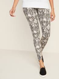 Mid Rise Printed Jersey Leggings For Women Old Navy